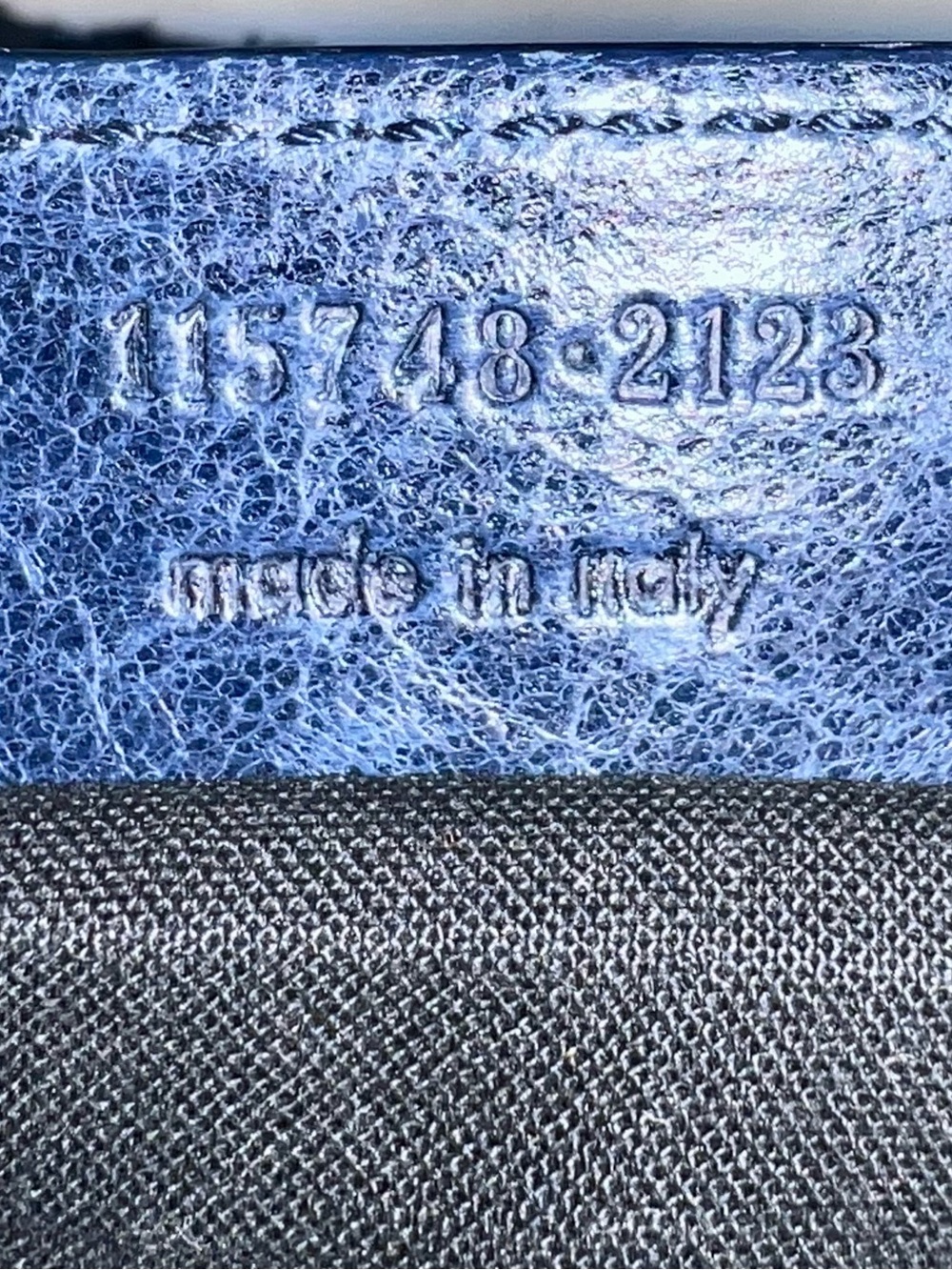 Balenciaga Medium City Navy Blue Leather Shoulder Bag Y2K - Picture 7 of 14